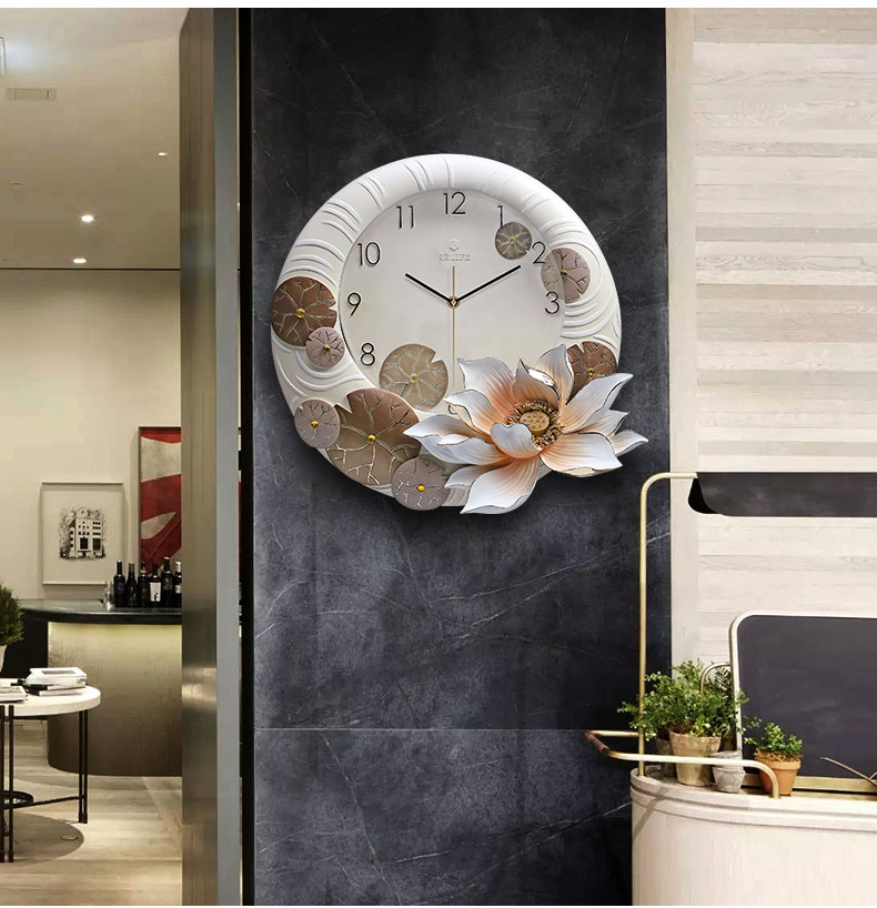 Đồng hồ trang trí hoa sen tinh khiết ZB02A mẫu mới