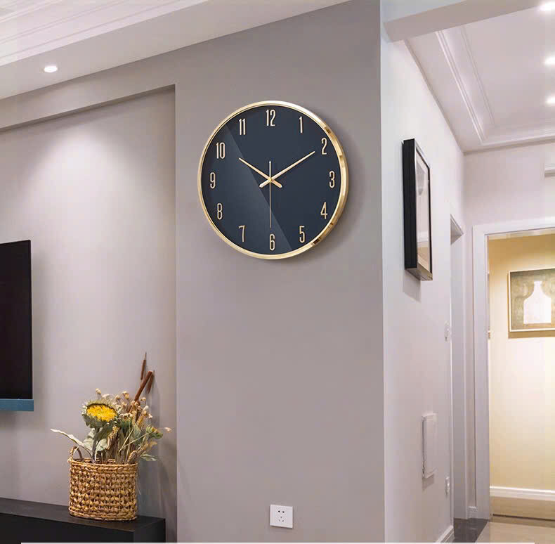 Địa chỉ mua đồng hồ treo tường mặt da cao cấp chính hãng Kadoza decor phòng ngủ.