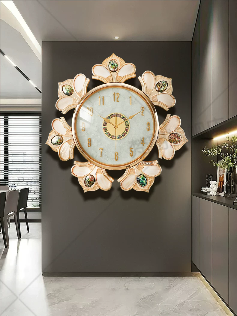 Mua đồng hồ treo tường âu chuẩn luxury khảm trai tự nhiên chính hãng nâng tầm đẳng cấp căn hộ biệt thự.