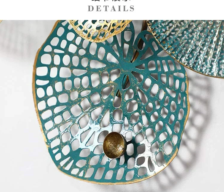 Decor lá sen xanh ngọc mạ vàng