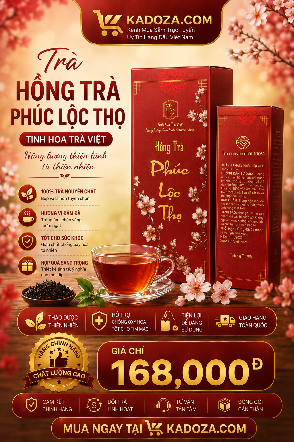 Hồng Trà Phúc Lộc Thọ Kadoza