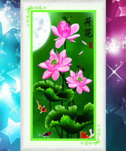 tranh-dinh-da-hoa-sen-ld1424