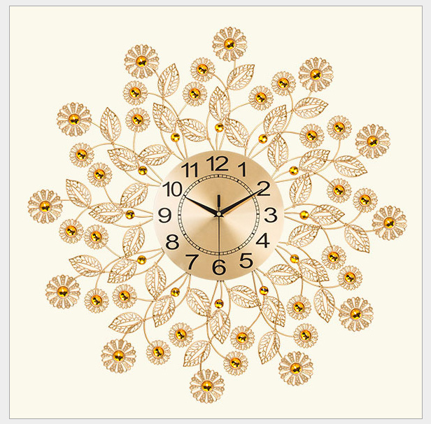 Đồng hồ nghệ thuật treo tường “Hoa vàng mấy độ” K1966