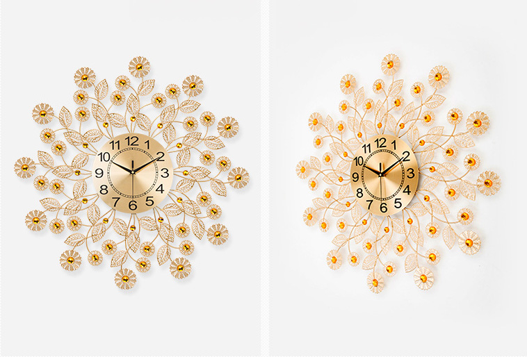Đồng hồ nghệ thuật treo tường “Hoa vàng mấy độ” K1966