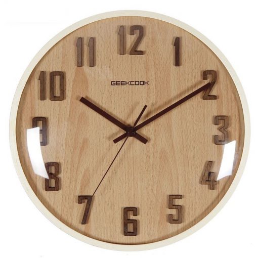 đồng hồ treo tường gỗ sồi hiện đại DZ808