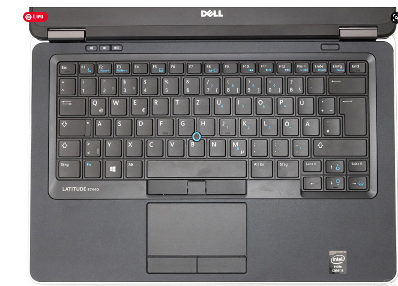 Máy tính xách tay Dell E7440 sử dụng bàn phím tiếng anh chuẩn châu âu 