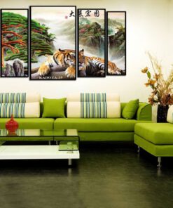 Bộ 5 tranh gỗ KTG-19 Khí chất vương giả