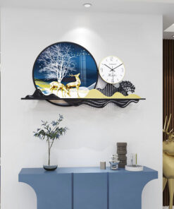 Đồng hồ trang trí K335 Hươu Vàng