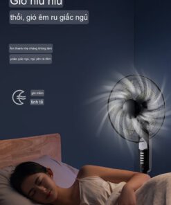 Quạt cây năng lượng mặt trời V418 gió hiu hiu thổi, gió êm du giấc ngủ V418