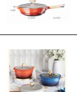 Bộ 2 chảo vân đá cẩm thạch đáy từ Phi Leo: BH-32
