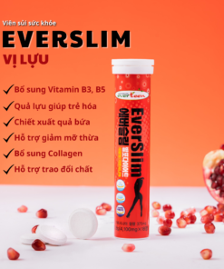 Sủi Giảm Cân Everslim Hương Lựu (Thùng 120 Hộp)