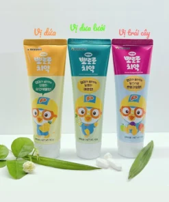 KEM ĐÁNH RĂNG PORORO (Vị DỨA - DƯA LƯỚI - TRÁI CÂY)
