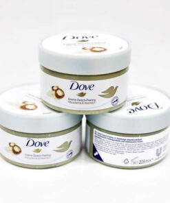 Tẩy Da Chết DOVE Creme-Dusch-Peeling Macadamia & Reismilch-Màu Xanh