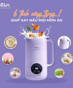 Máy làm sữa hạt mini, Máy xay sữa hạt đa năng SEKA SK320 600ml công suất 600W 5 chức năng