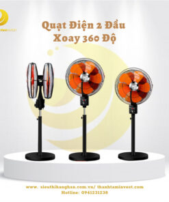 QUẠT CÂY CAO CẤP 2 ĐẦU XOAY 360 ĐỘ