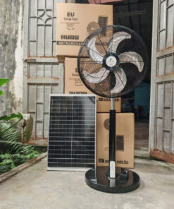 Mua quạt đứng công nghiệp NLMT 18 inch chính hãng EU Solar Fan. Giải pháp làm mát công suất 45W siêu tiết kiệm điện.