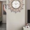 hám phá mẫu đồng hồ decor phòng khách độc bản. Mặt số khảm xà cừ tự nhiên đẹp