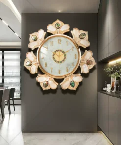 Mua đồng hồ treo tường âu chuẩn luxury khảm trai tự nhiên chính hãng nâng tầm đẳng cấp căn hộ biệt thự.