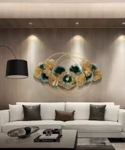 Tranh sắt treo phòng khách hiện đại luxury.