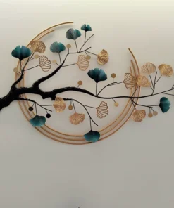 Decor tranh sắt treo tường màu xanh ngọc lục bảo.