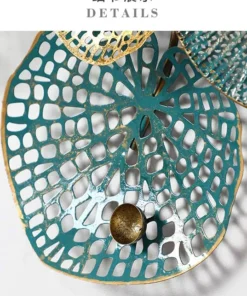 Decor lá sen xanh ngọc mạ vàng