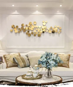 Tranh sắt decor cao cấp màu vàng hoàng gia.