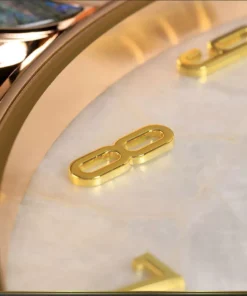 Quà tặng tân gia cao cấp đồng hồ treo tường khảm trai light luxury bền bỉ mười năm.