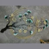 Decor tranh sắt treo tường màu xanh ngọc lục bảo.