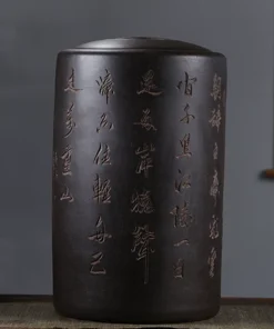 Bình ủ trà Phổ Nhĩ cổ thụ bằng đất nung hắc tử sa chống ẩm mốc.