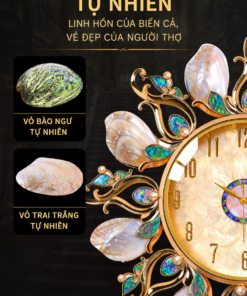 Khám phá mẫu đồng hồ treo tường nghệ thuật khảm xà cừ độc bửu tự nhiên