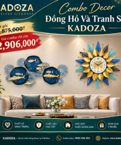 Combo Đồng Hồ Và Tranh Sắt KADOZA