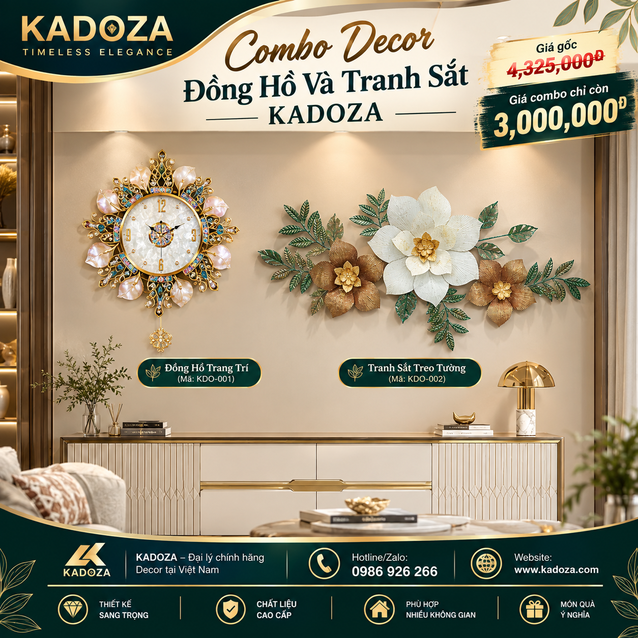 combo-dong-ho-luxury #combodecorKADOZA